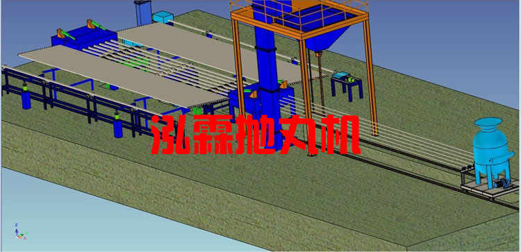 鋼管內(nèi)壁拋丸機(jī)，噴砂除銹設(shè)備